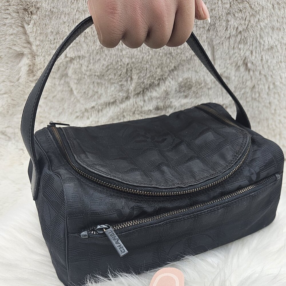 Chanel  Black Travel Line Pouch Bag